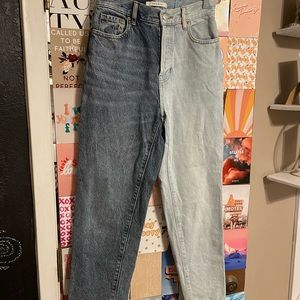 PACSUN colorblock high rise straight jeans